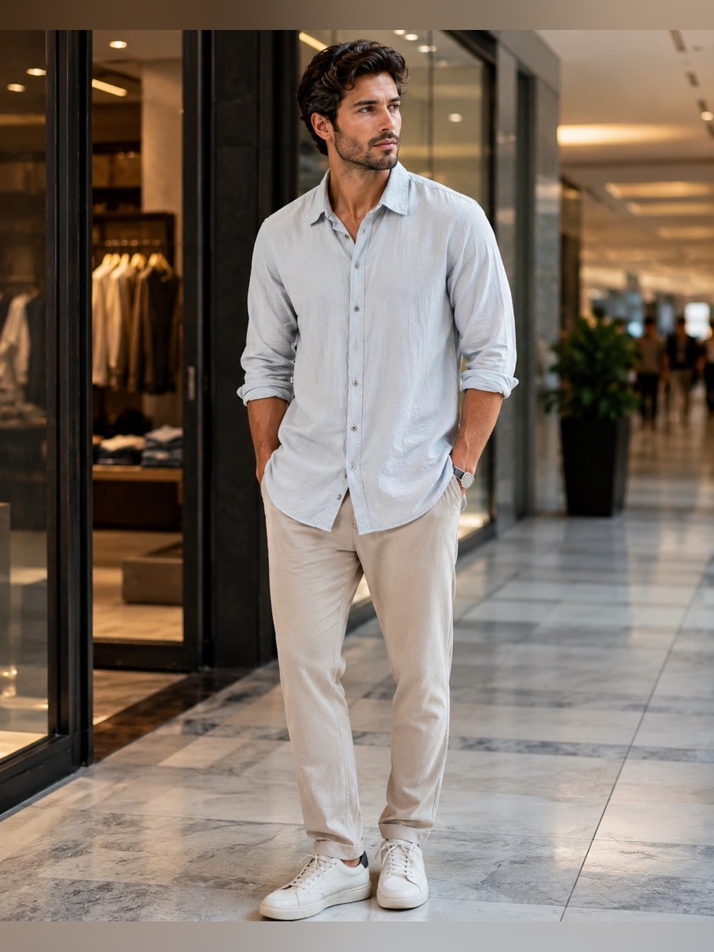 Universal Thread Light Blue Oversized Cotton Button Down Shirt
